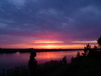 Закат с правого берега реки Иртыш.