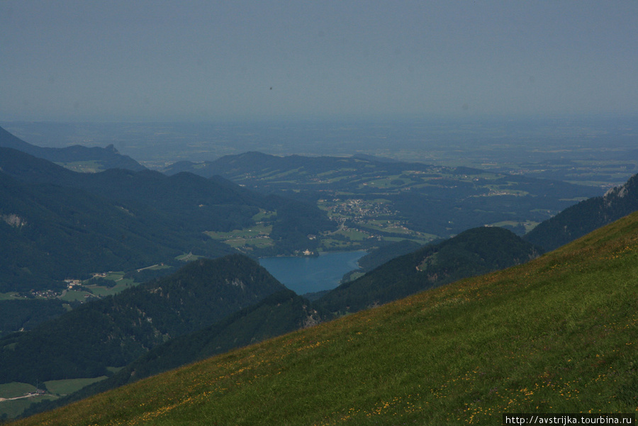 Вольфгангзее с высоты Санкт-Вольфганг, Австрия