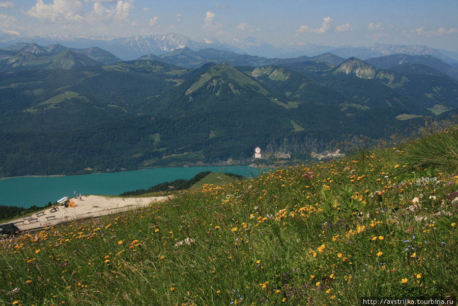 Вольфгангзее с высоты Санкт-Вольфганг, Австрия