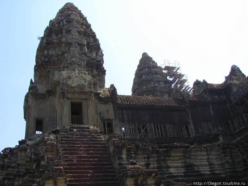 Храм с флага Камбоджи Ангкор (столица государства кхмеров), Камбоджа