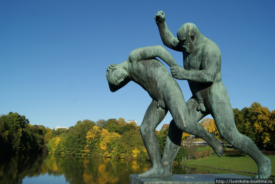 Парк голых скульптур Вигеланд Осло, Норвегия.
