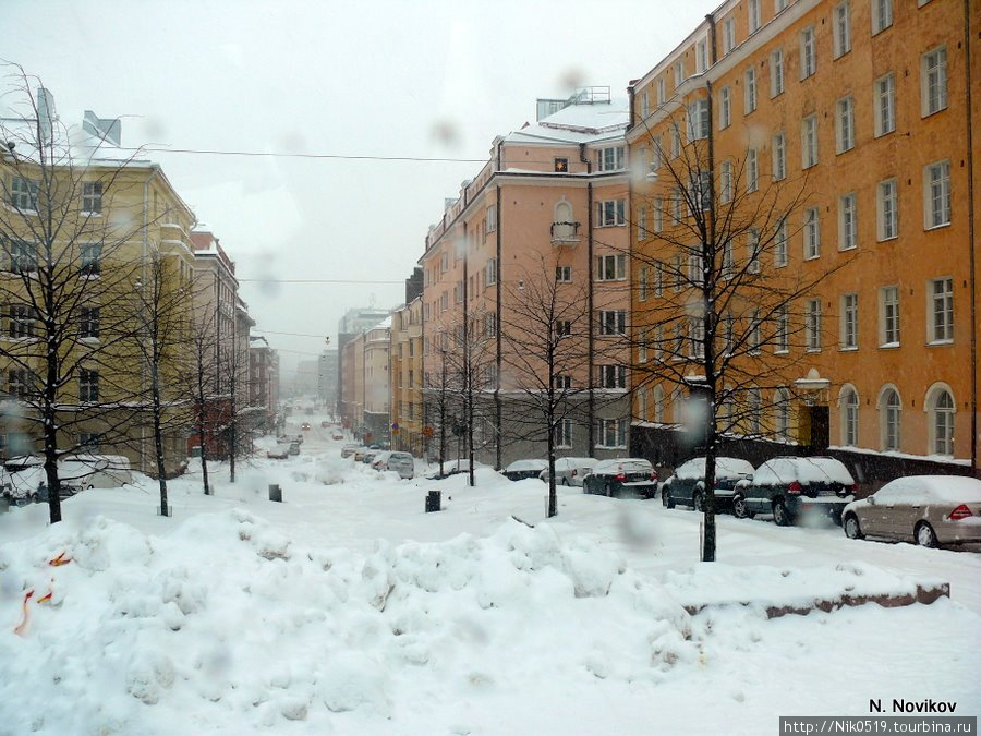 Заснеженный Хельсинки. Хельсинки, Финляндия