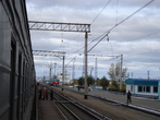 Посадка в поезд на станции Называевская