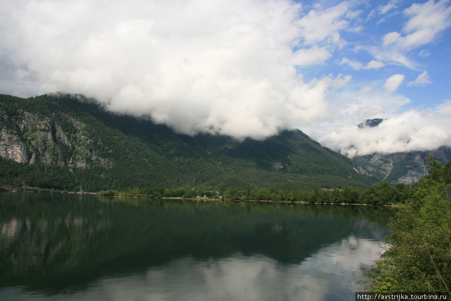 Небо, озера, дороги, облака Земля Штирия, Австрия