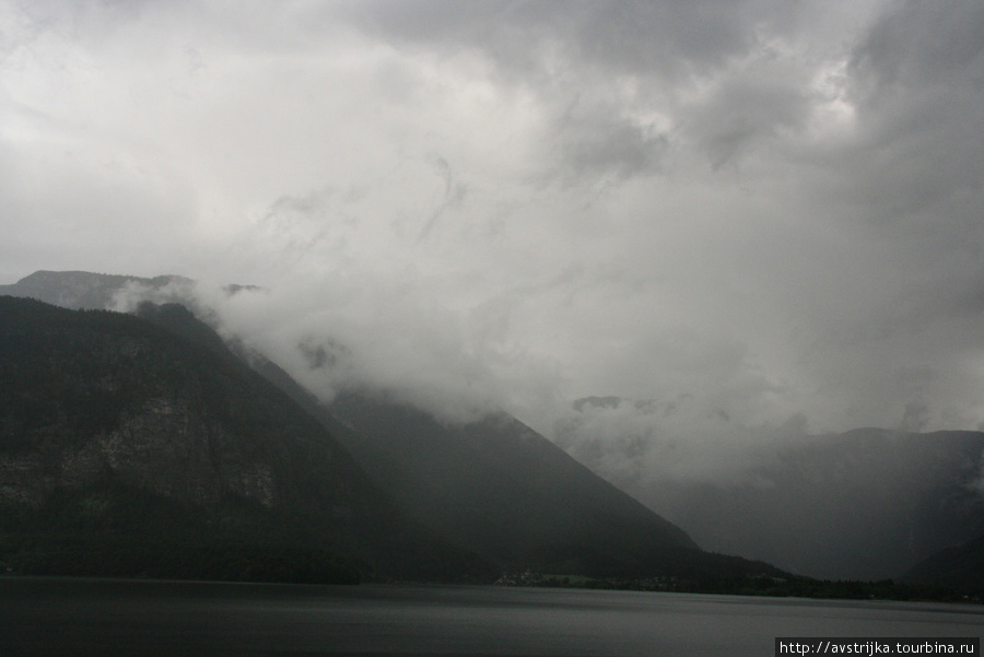 Небо, озера, дороги, облака Земля Штирия, Австрия