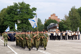 На площади Балтийской славы идет репетиция парада