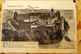 Старая картина с изображением замка Бальга до его разрушения