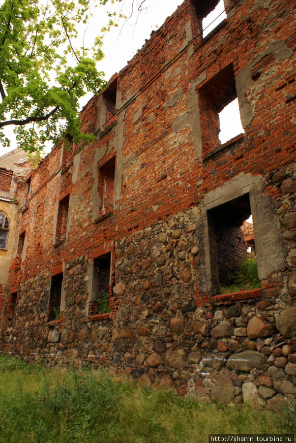Стена замка Инстербург в Черняховске Черняховск, Россия