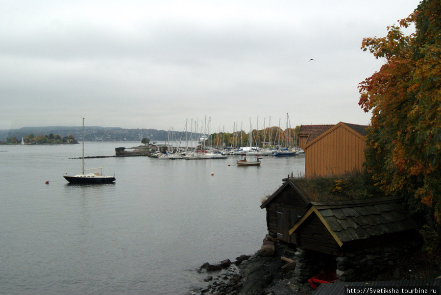 Залив на музейном полуострове Осло, Норвегия