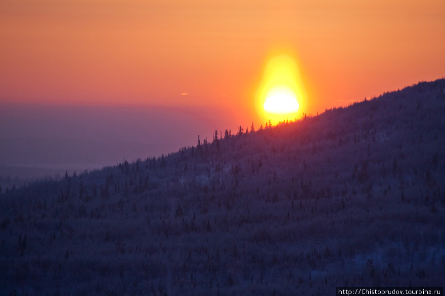Чего я не ожидал увидеть в полярную ночь — так это солнца! Мончегорск, Россия