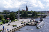 Вид на набережную и кафедральный собор Калининграда