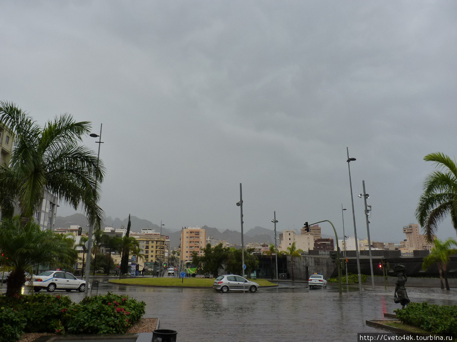 Санта-Крус-столица Тенерифе-прогулка под дождём. Санта-Крус-де-Тенерифе, остров Тенерифе, Испания